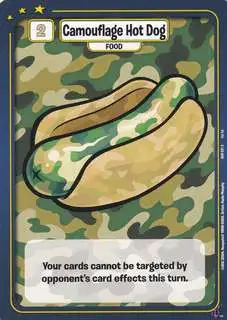 Neopets Battledome Trading Card Game Defenders of Neopia Common FOIL Camouflage Hot Dog #231