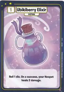 Neopets Battledome Trading Card Game Defenders of Neopia Common FOIL Ubikiberry Elixir #236