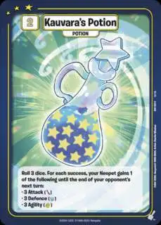 Neopets Battledome Trading Card Game Defenders of Neopia Rare Kauvara's Potion #239