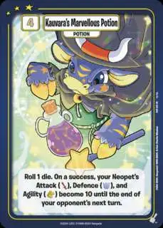 Neopets Battledome Trading Card Game Defenders of Neopia Super Rare Kauvara's Marvellous Potion #244