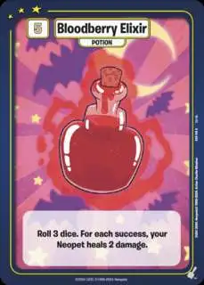 Neopets Battledome Trading Card Game Defenders of Neopia Single Card Rare Bloodberry Elixir 245 FOIL - ToyWiz Neopets Battledome Trading Card Game Defenders of Neopia Single Card Rare Bloodberry Elixir 245 FOIL - ToyWiz