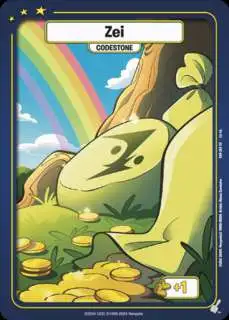 Neopets Battledome Trading Card Game Defenders of Neopia Codestone FOIL Zei #254
