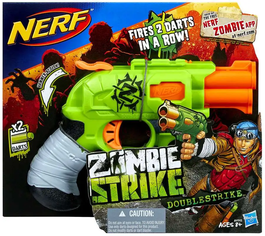 Tilsvarende Jernbanestation klipning NERF Zombie Strike Doublestrike Roleplay Toy Hasbro Toys - ToyWiz