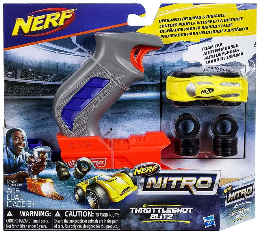 morfin Montgomery Walter Cunningham NERF Nitro Throttleshot Blitz Car Launcher Yellow Hasbro Toys - ToyWiz
