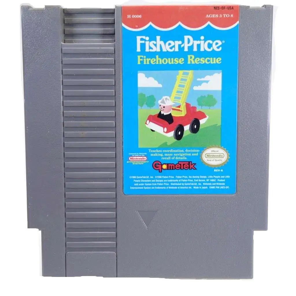 Nintendo NES Fisher-Price Firehouse Rescue Video Game [NO BOX]
