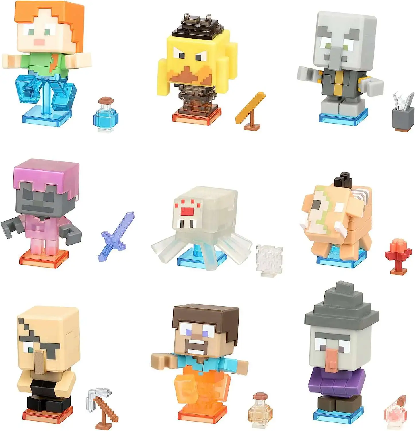 Treasure X Minecraft Series 4 The Nether Mystery Pack [1 RANDOM Mini  Figure, Look For Rare Treasures Like an Enchanted Sword & Lapis Lazuli!]