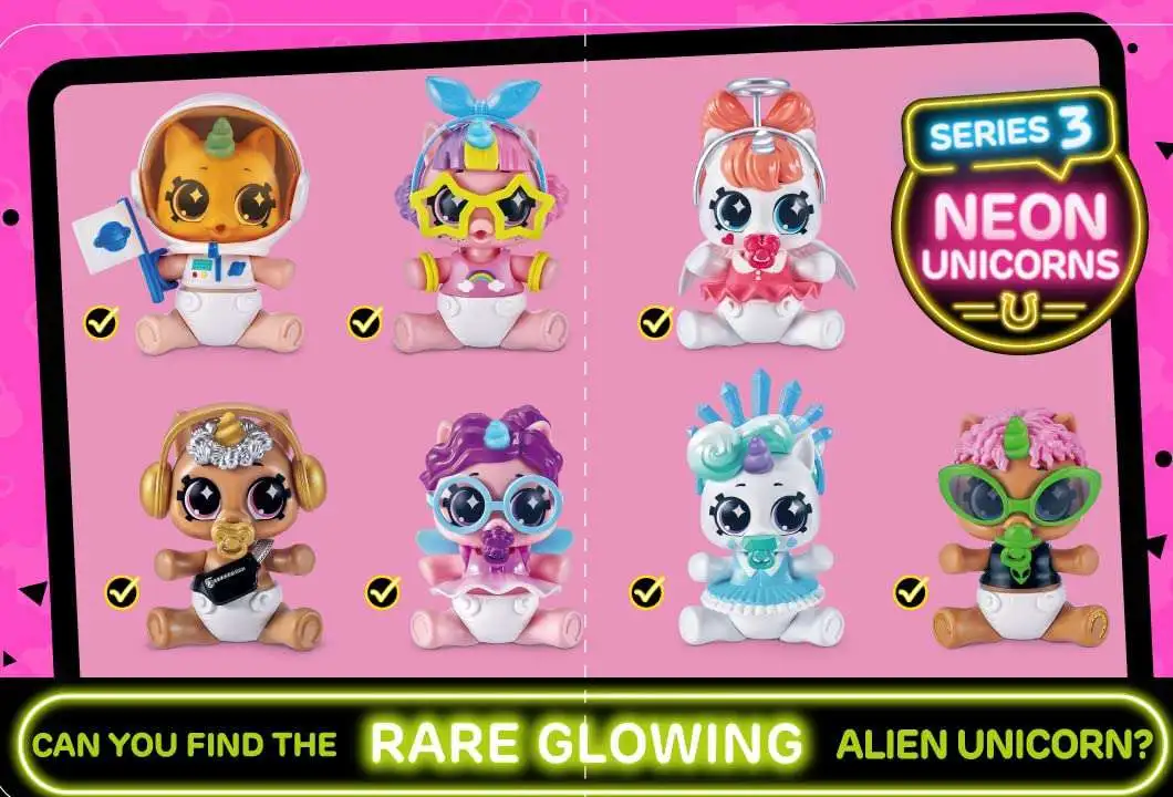 5 Surprise Unicorn Squad Series 6 Newborn Glow Squad Series 3 Neon Unicorns  Mystery Pack Zuru Toys - ToyWiz