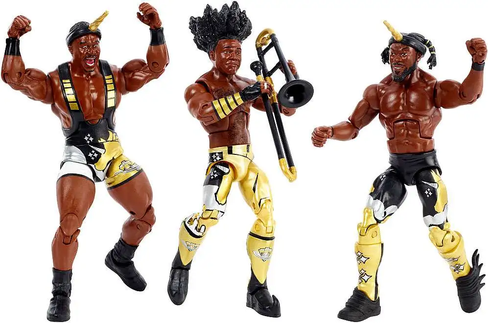 WWE Wrestling Elite Kofi Kingston, Big E Xavier Woods Action Figure 3-Pack  Booty Os New Day Tag Team Celebration Mattel Toys - ToyWiz