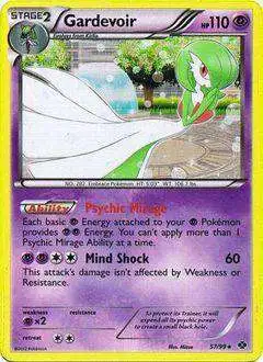 Pokemon Black & White Next Destinies Holo Rare Gardevoir #57 [Reverse Holo] [Heavily Played]