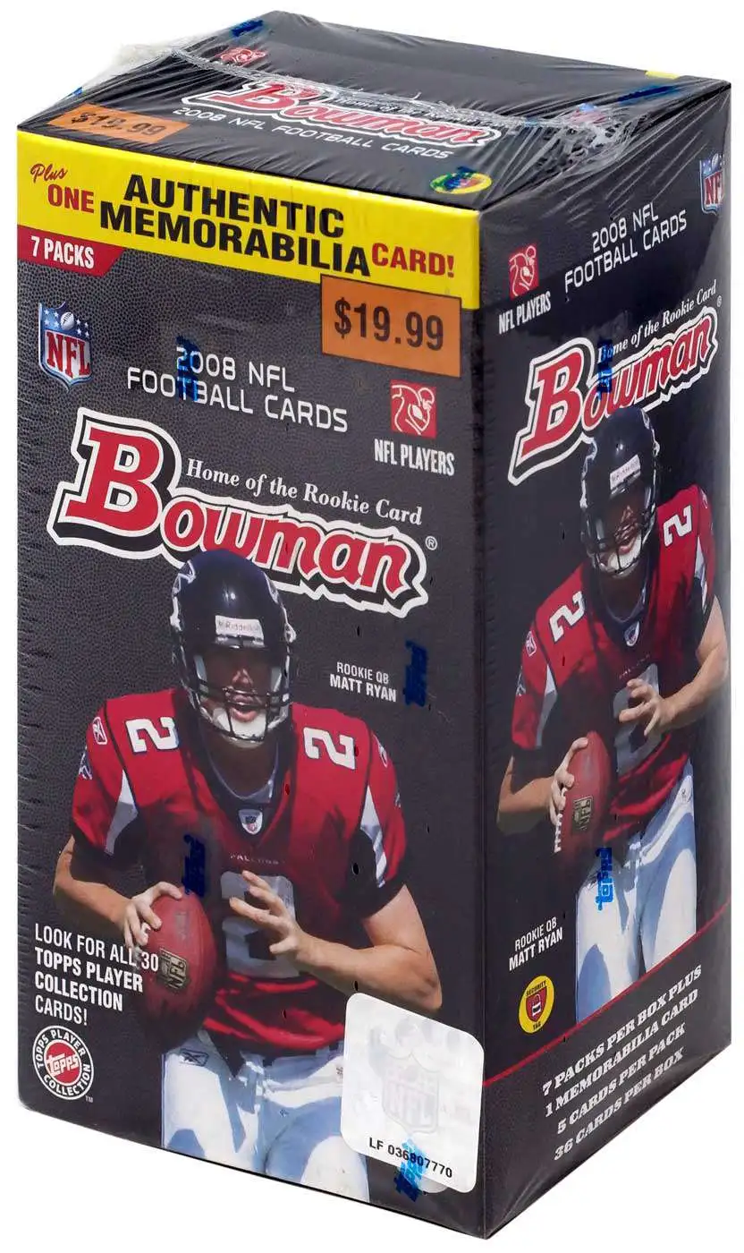 NFL Topps 2008 Bowman Football Cards Trading Card BLASTER Box [7 Packs]