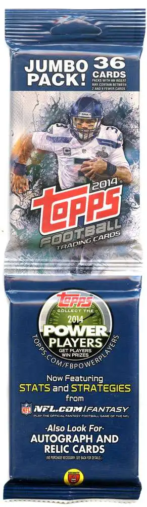 NFL Topps 2014 Football Trading Card JUMBO Pack