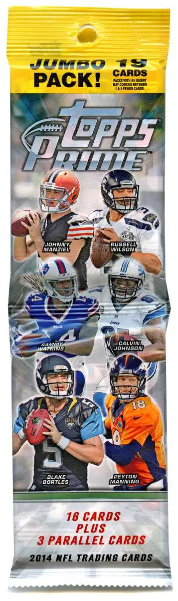 NFL Topps 2014 Prime Football Trading Card JUMBO Pack [19 Cards!]