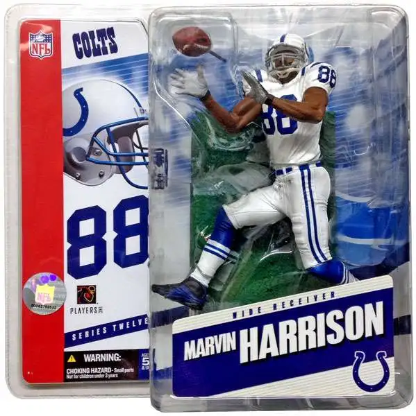 McFarlane Toys NFL Indianapolis Colts Sports Series 12 Marvin Harrison  Action Figure White Jersey - ToyWiz