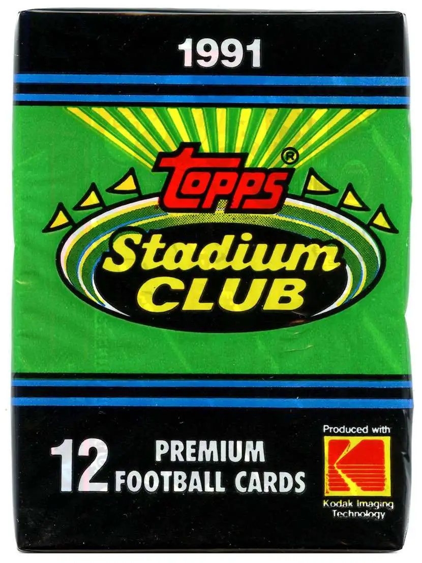 NFL Topps 1991 Stadium Club Football Trading Card Pack [12 Cards]