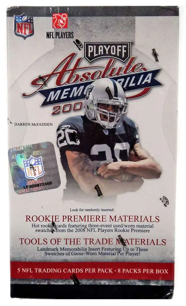 NFL Playoff Absolute Memorabilia 2008 Trading Card BLASTER Box