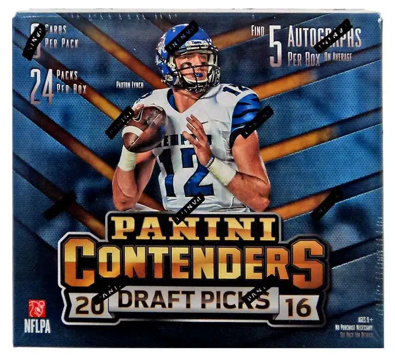 NFL Panini 2016 Contenders Draft Picks Football Trading Card Box [24 Packs, 5 Autographs!]