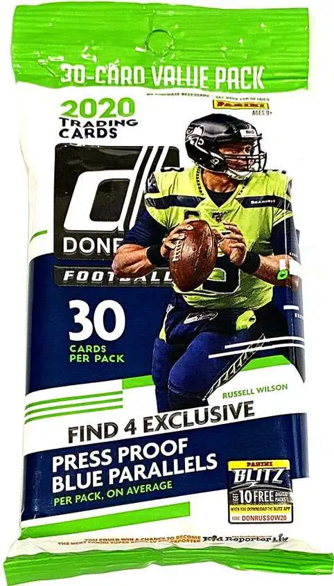 NFL Panini 2020 Donruss Football Trading Card VALUE Pack [30 Cards]