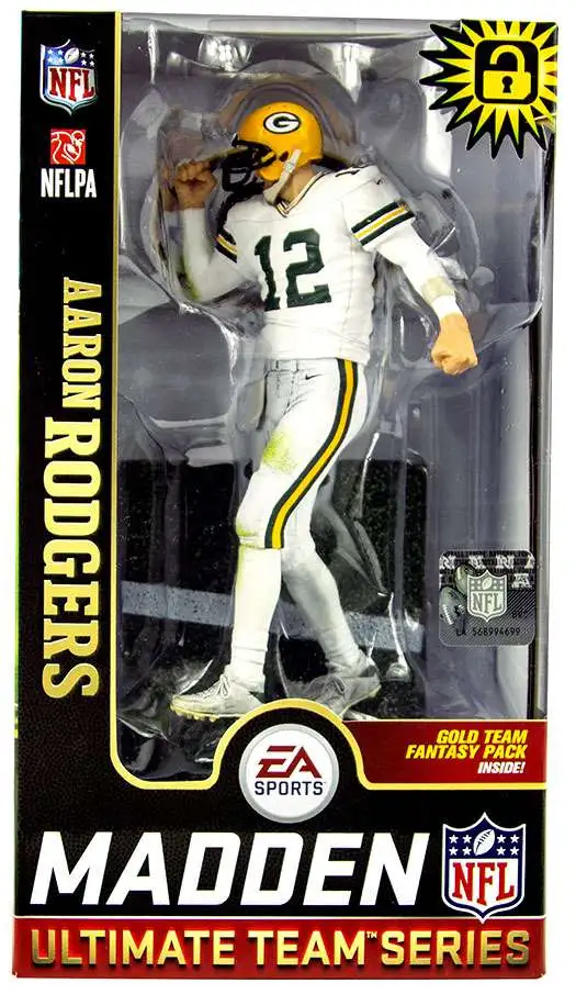 McFarlane Toys NFL Green Bay Packers EA Sports Madden 19 Ultimate Team  Series 1 Aaron Rodgers 7 Action Figure White Jersey - ToyWiz