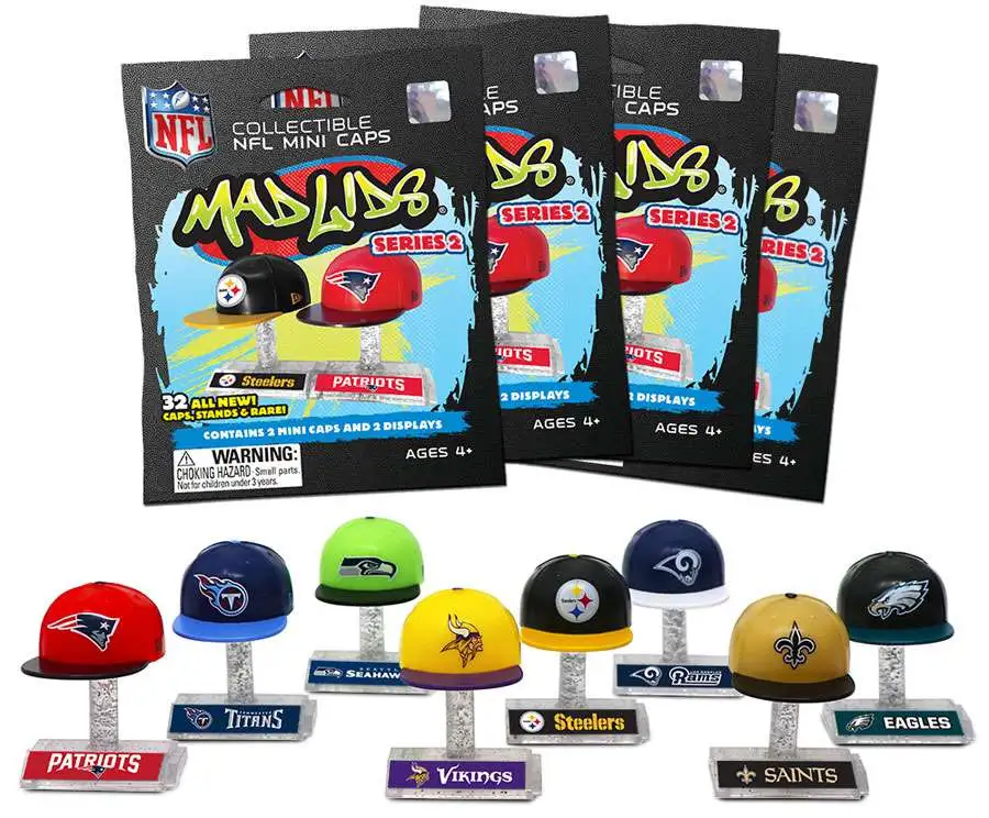 Mad Lids NFL Series 2 Blind Packs Baseball Hats With Stand