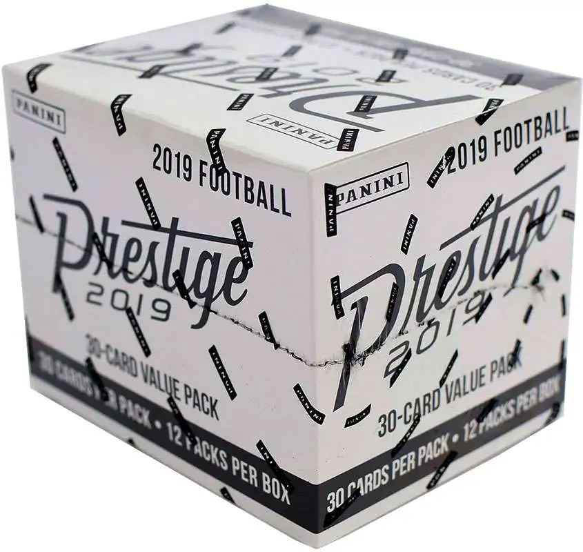 NFL Panini 2019 Prestige Football Trading Card VALUE Box [12 Packs]