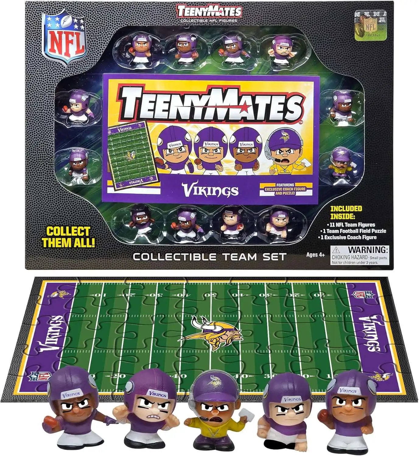 NFL TeenyMates 2024 Football Minnesota Vikings 12-Figure Team Set