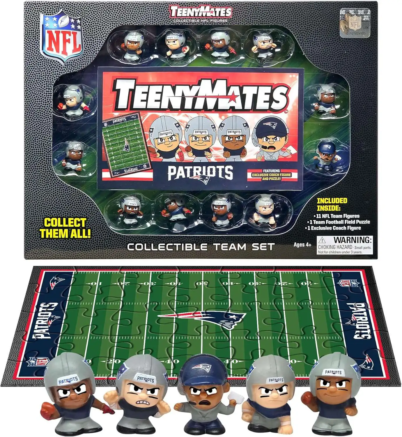 NFL TeenyMates 2024 Football New England Patriots 12-Figure Team