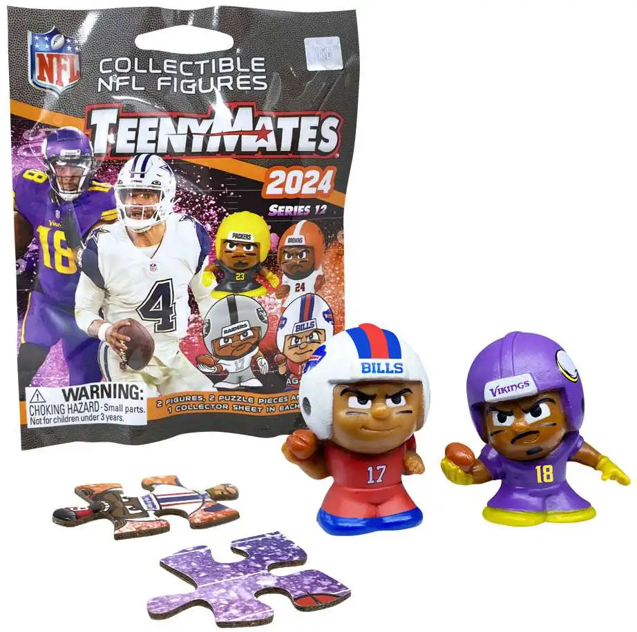 NFL TeenyMates 2024 Football Series 12 Mystery Box 32 Packs Party