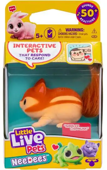 Little Live Pets NeeDees Nibblee Chipmunk Wearable Interactive Figure Pack