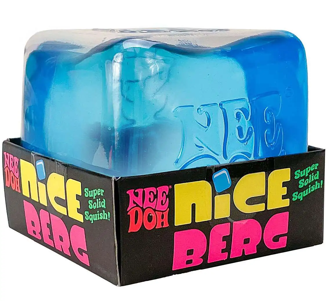NeeDoh Nice Berg 3-Inch Stress Ball [Translucent Blue, Larger "Nice Cube"!]