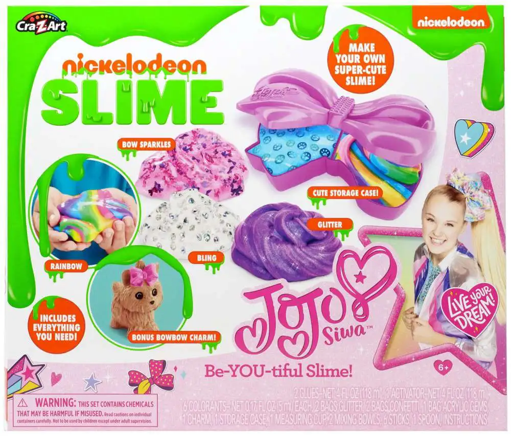 Nickelodeon Jojo Siwa ser que maquillar Slime Super Lindo Creations 