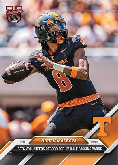 NCAA Tennessee Volunteers 2024 Bowman U NOW Football Nico Iamaleava #3