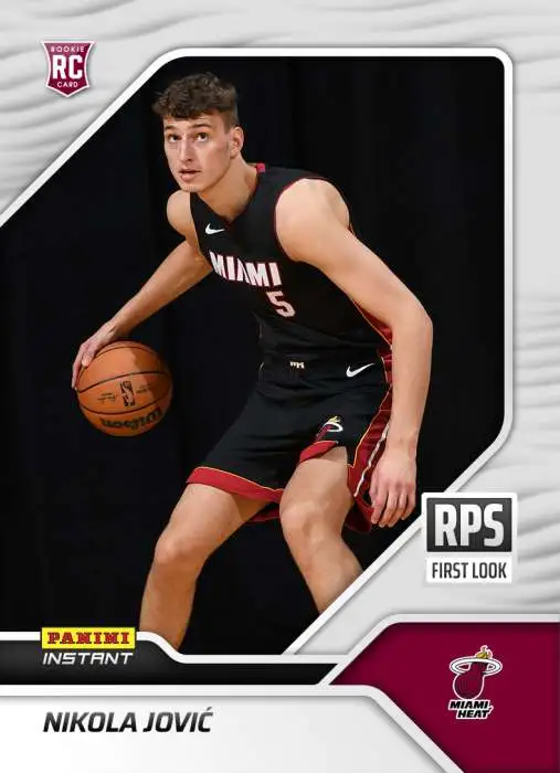 NBA Miami Heat 2022-23 Instant RPS First Look Basketball Nikola Jovic RPS-24 [Rookie Card]