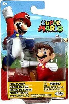 World of Nintendo Super Mario Wave 26 Fire Mario 2.5-Inch Mini Figure [Tipping Hat, Red Overalls, Loose]