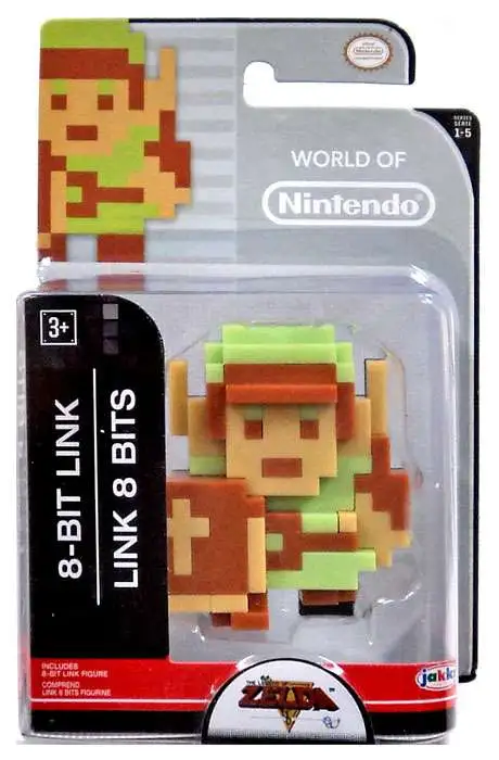 World of Nintendo Legend of Zelda 8 Bit Link 2.5-Inch Mini Figure [Green]