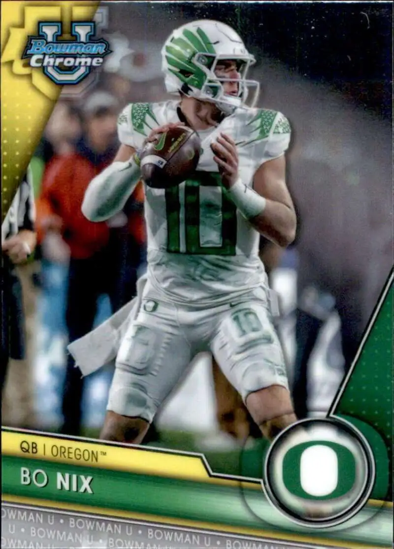NFL Topps 2023 Bowman Chrome University Football Bo Nix #159