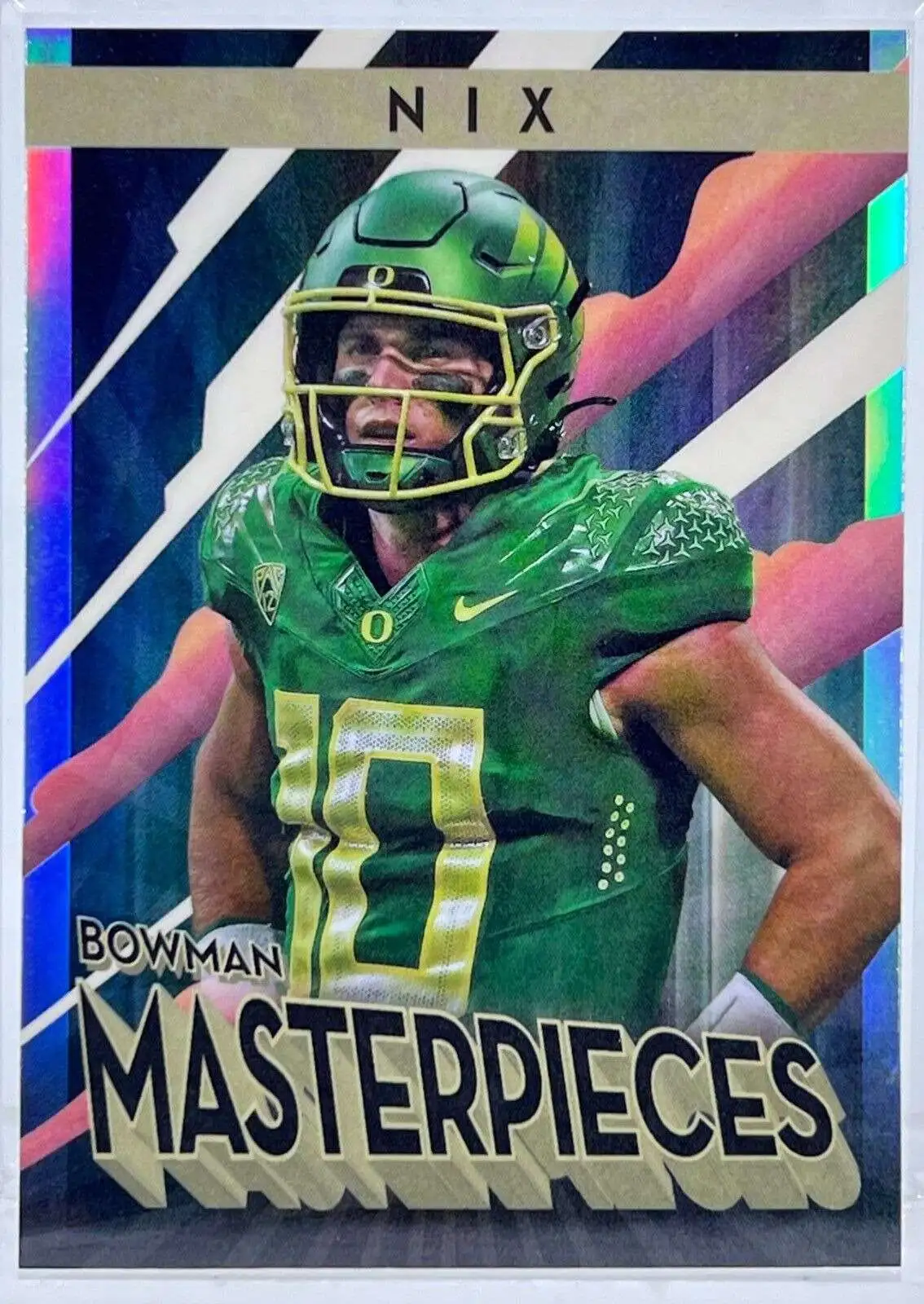 NFL Topps 2022 Bowman's Best University Football Masterpieces Bo Nix BM-6 [Rookie]