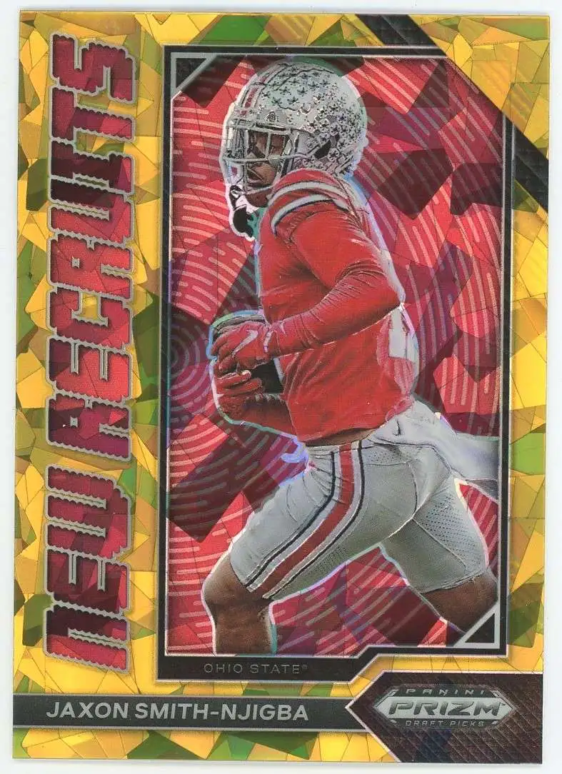 NFL 2023 Panini Prizm Draft Picks Gold Ice Prizm Jaxon Smith-Njigba NR-4 [Rookie, New Recruits]