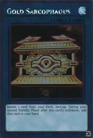 YuGiOh Noble Knights of the Round Table Platinum Rare Gold Sarcophagus NKRT-EN041