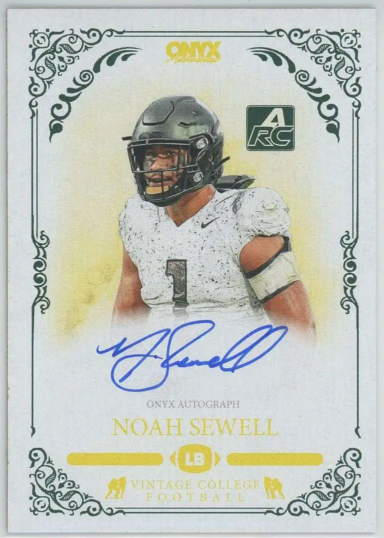 NFL 2022 Onyx Vintage College Football Blue Ink /300 Noah Sewell CANS [Auto Rookie]