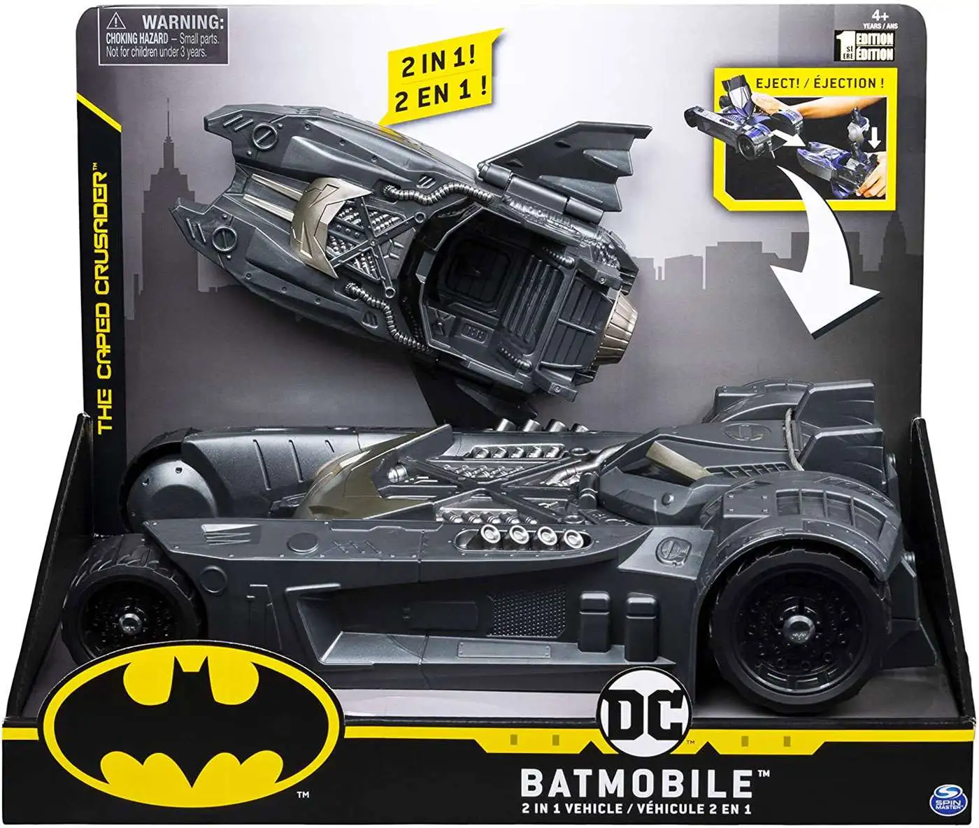 Details about   Spin Master Batmobile Fits 12” Figure Batman DC Comics The Caped Crusader 