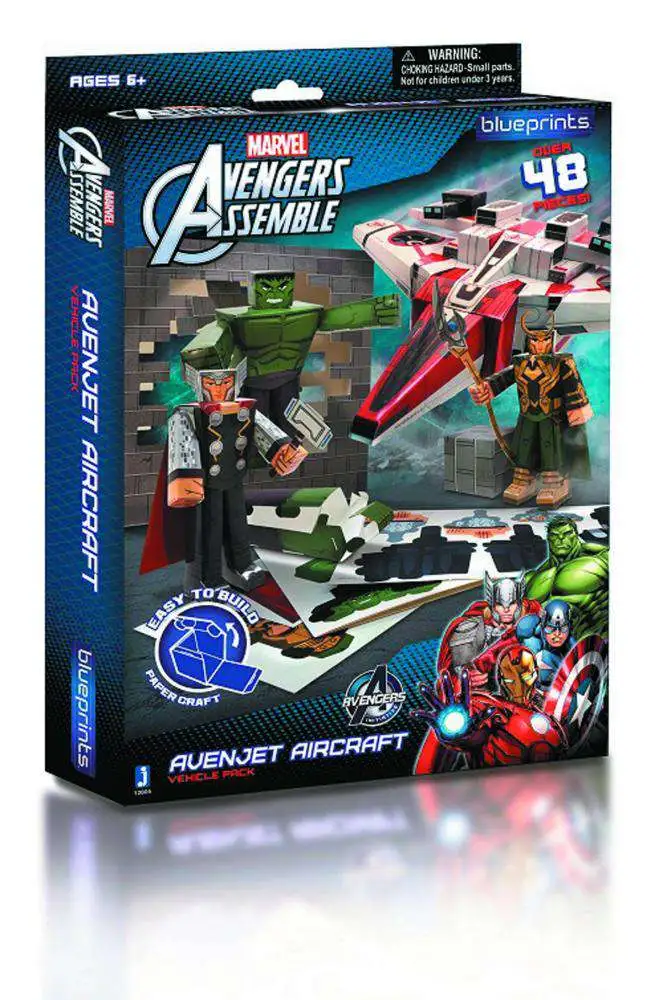 Avengersr Vehicle Pack Avenjet Aircraft Paper Craft Assemble Marvel Blueprints 