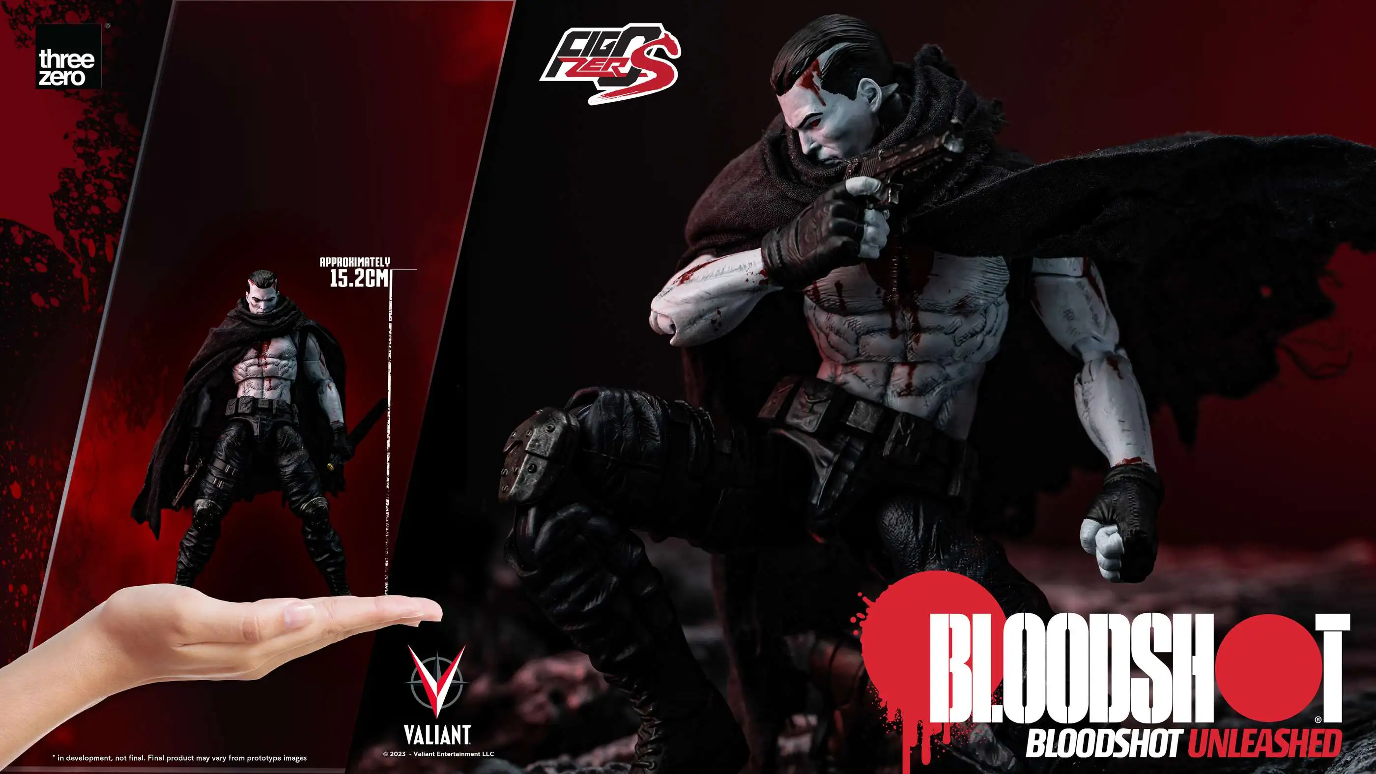 アメコミ BLOODSHOT Unleashed FigZero S Valiant Threezero VALIANT FigZero S 1/12 Bloodshot Unleashed