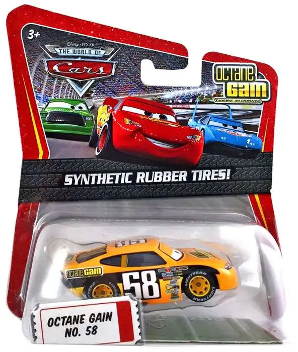 Disney / Pixar Cars The World of Cars Synthetic Rubber Tires Octane Gain No. 58 Exclusive Diecast Car