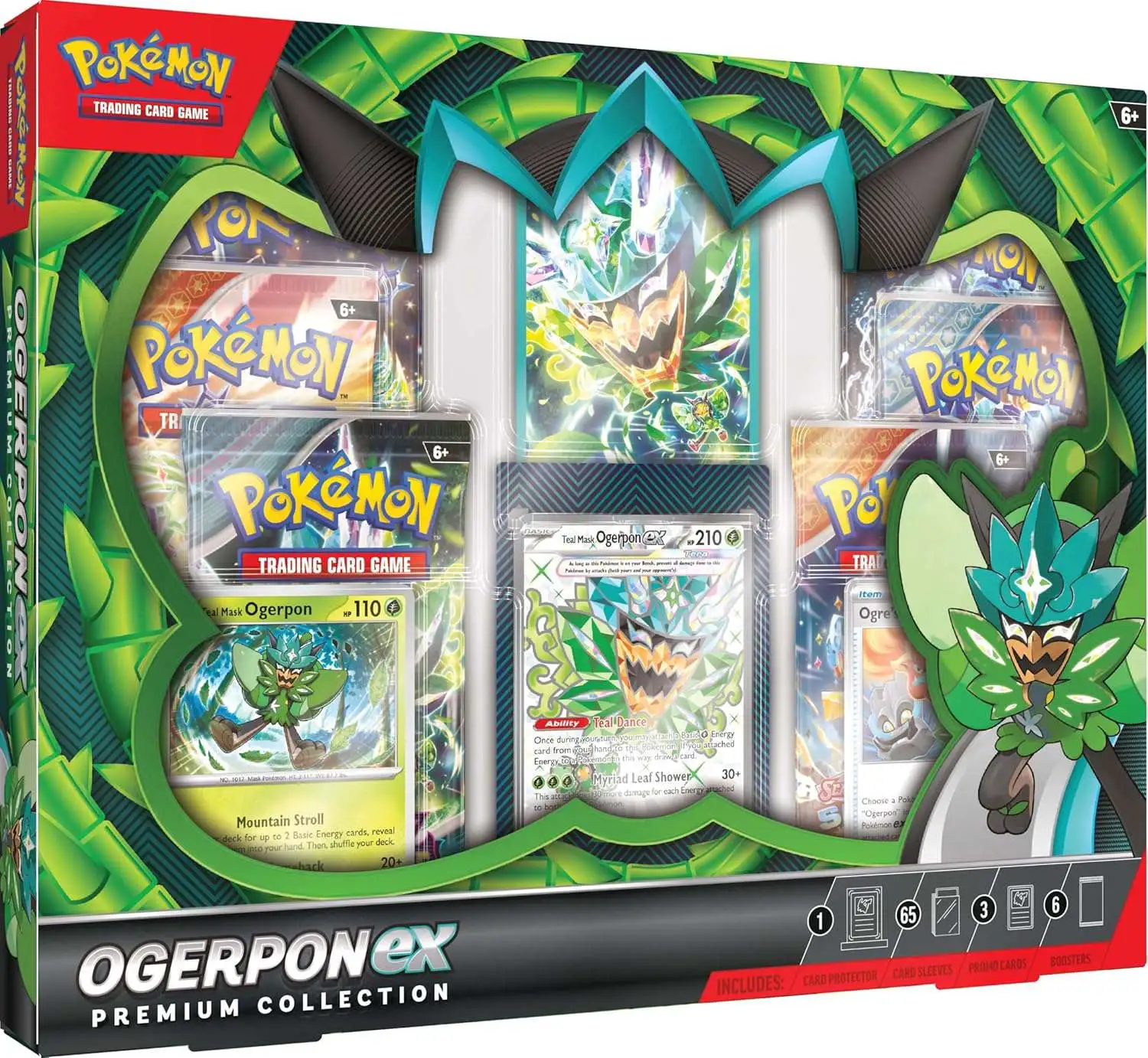 Pokemon Scarlet & Violet Ogerpon ex Premium Collection [6 Booster Packs & More]