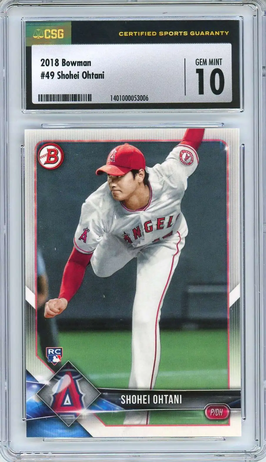 MLB 2018 Bowman Shohei Ohtani #49 [Rookie] [CSG 10]