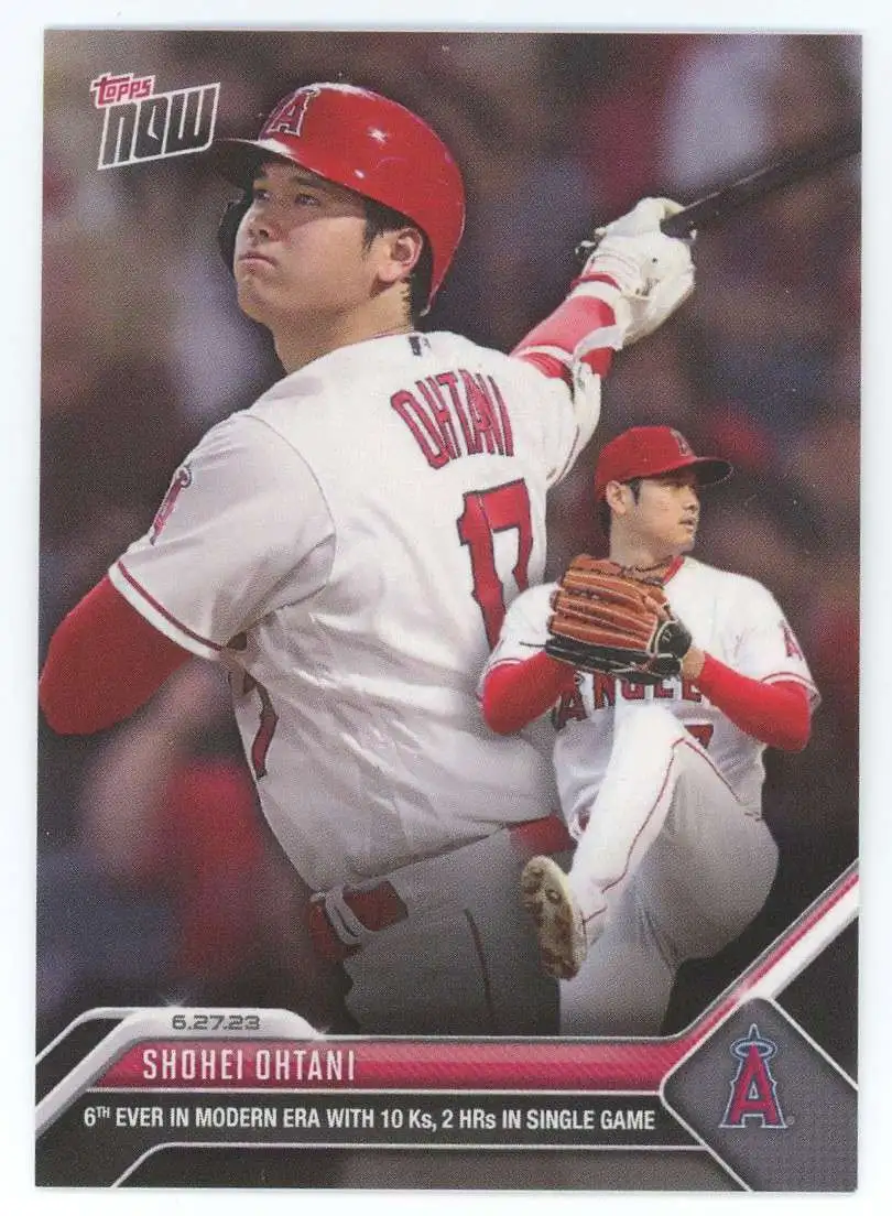 MLB Los Angeles Angels 2023 NOW Baseball Shohei Ohtani Exclusive #505 [6th with 10 Ks & 2 HRs in Single Game]