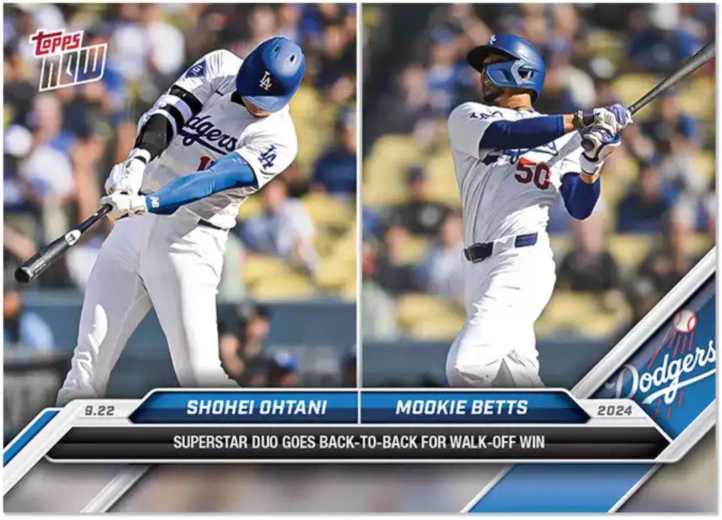 MLB 2024 NOW Baseball Single Card Shohei Ohtani Mookie Betts
