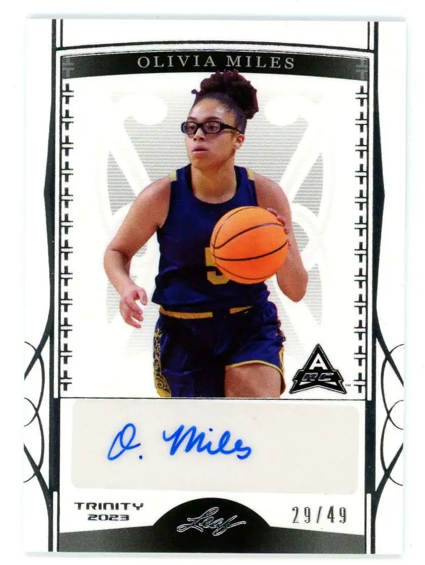 NCAA 2023 Leaf Trinity Basketball 29/49 Olivia Miles BA-0M1 [Rookie Auto]