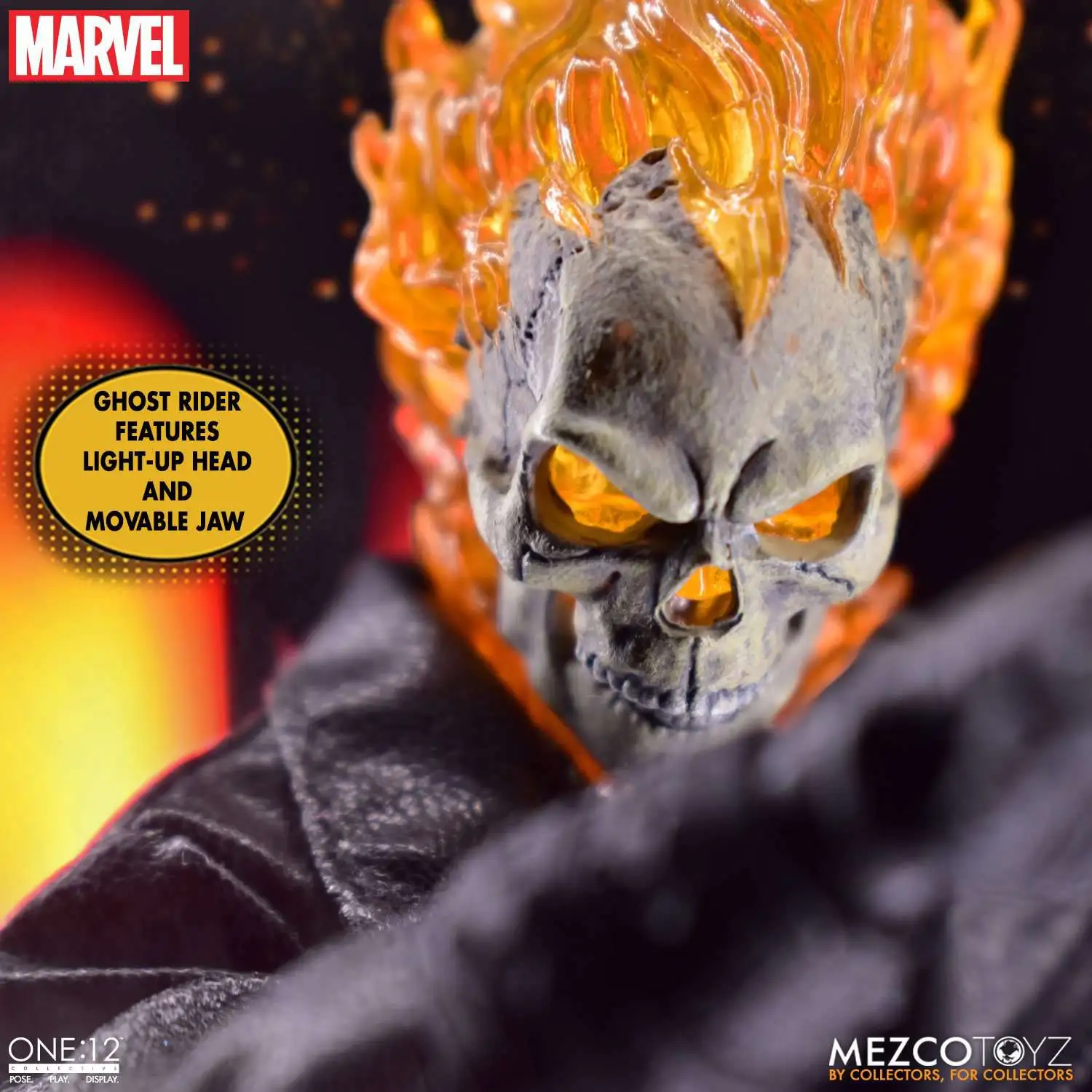Mezco GHOST RIDER & HELL CYCLE One:12 FIGURE Light & Sound DELUXE 1/12 PRE-ORDER 
