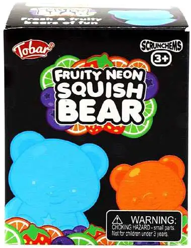 Scrunchems Fruity Neon Squish Bears Sensory Stress Toy [1 RANDOM Color]